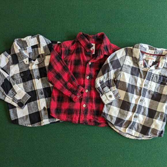 Bundle of Toddler Boy's Flannel Button Down Shirts 💙 - Picture 1 of 7